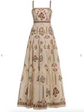 Agua by Agua Bendita | Dresses | Agua By Agua Bendita Lima Embroidered  Butterfly Linen Maxi Dress Size Small | Poshmark